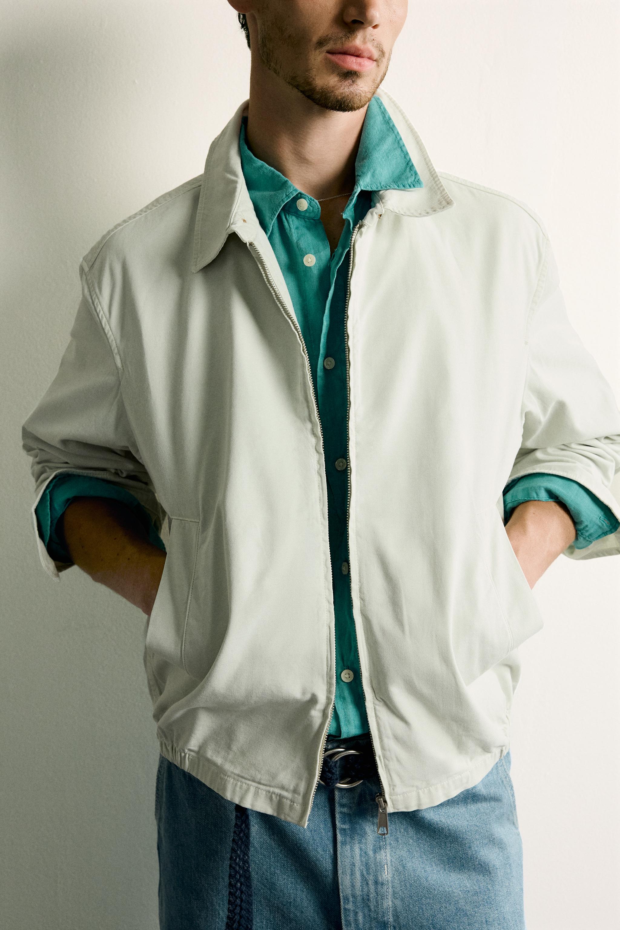 WASHED COTTON REGULAR FIT JACKET